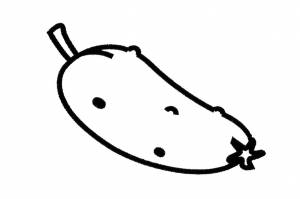 Раскраски огурец, Раскраска огурец овощи