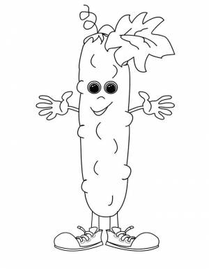 Раскраска Огурец