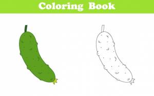 Раскраска огурец