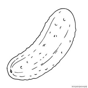 Раскраски Огурец для детей
