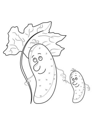 Раскраска Огурец