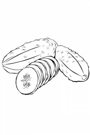 Раскраска Огурец