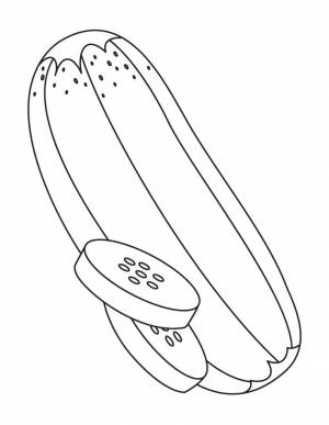 Раскраска Огурец 19