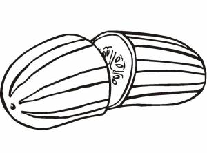 Раскраска Огурец 15