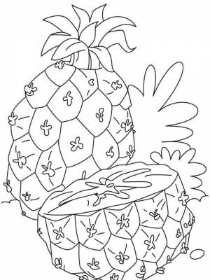 Раскраска Ананас  в формате  для девочек