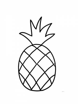 Раскраска Ананас  онлайн