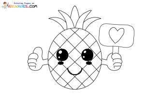 Раскраски Ананас