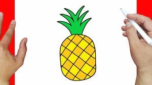 COMO DIBUJAR UNA PIÑA SUPER FÁCIL