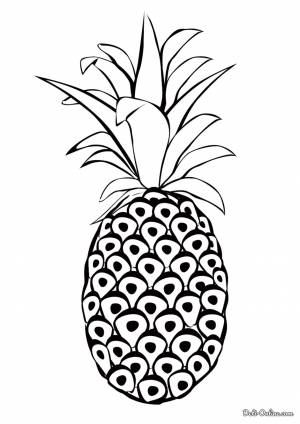 Раскраска Ананас