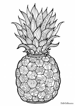 Раскраска Арт-терапия Ананас