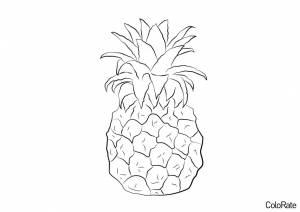 Раскраска Сочный ананас