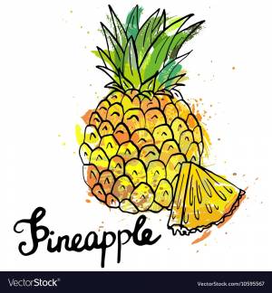 Ананас детский рисунок
