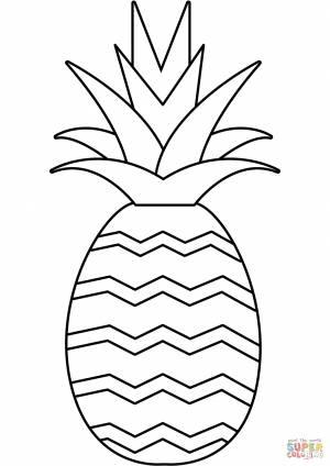 Раскраска Ананас