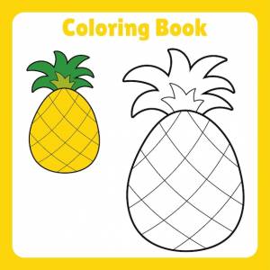 Ананас раскраски для детей
