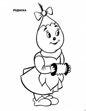 Раскраска Редис