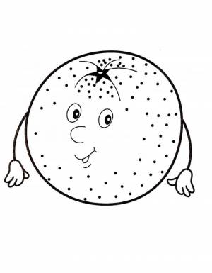 Раскраска мультфильм апельсин 1