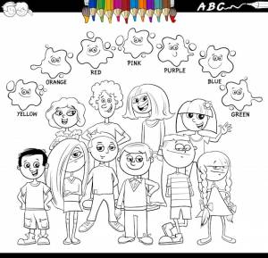 Основные цвета раскраски с детьми