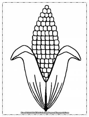 Раскраски Раскраска Кукуруза и початок Кукуруза раскраски простоквашино