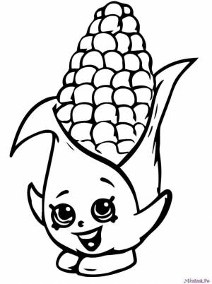 Раскраска кукуруза 6