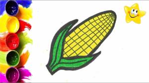 Раскраска для детей КУКУРУЗА