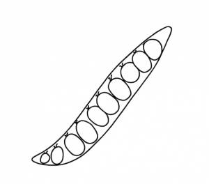 Горох еда огород урожай каракули линейные мультяшные раскраски