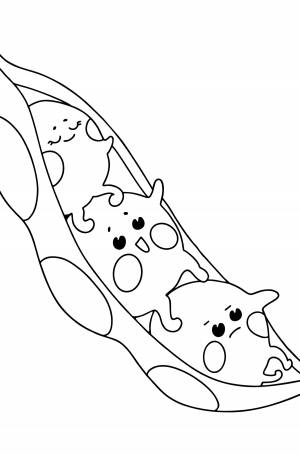 Раскраска Горох с глазками для малышей