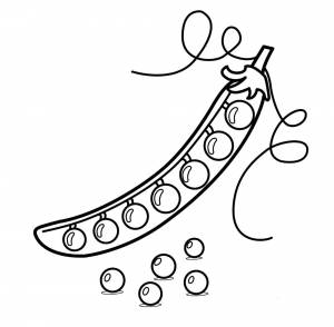 Горох раскраска для детей
