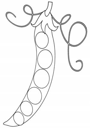 Раскраски, горох еда