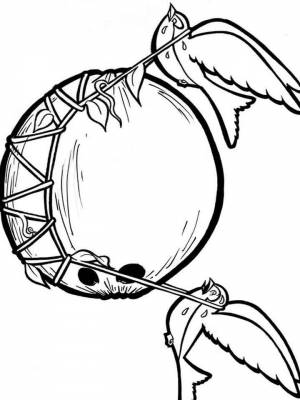 Раскраска Кокос  в формате  онлайн