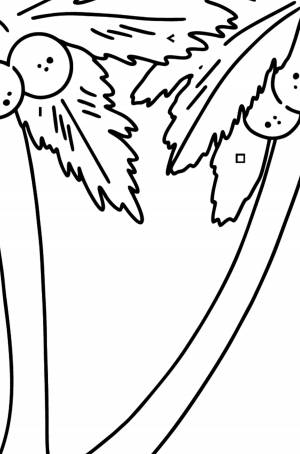 Раскраска кокос пальма ♥ Онлайн и !