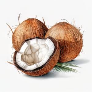 Рисунок кокоса с внутренней частью