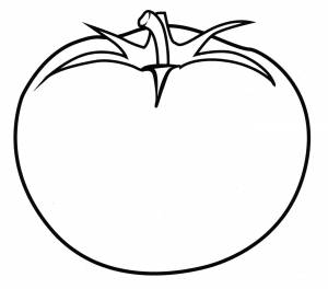 Раскраска Спелый помидор