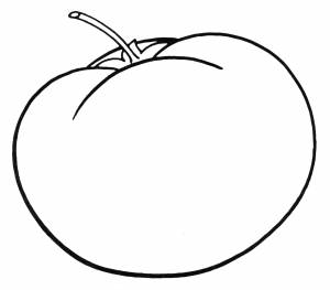 Раскраска Вкусный помидор