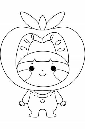Раскраска Помидор для малышей ♥ Онлайн и !