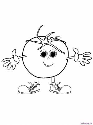 Раскраска помидор 2