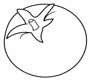 Раскраска Красный помидор