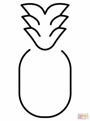 Раскраска Ананас эмодзи