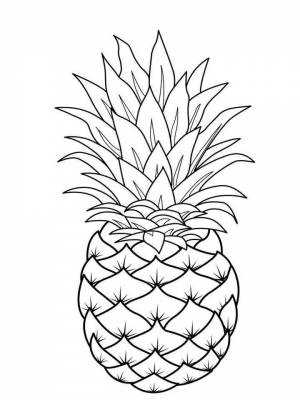 Раскраска Ананас  в формате  онлайн