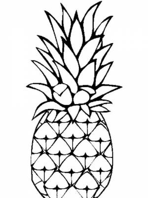 Раскраски Ананас   в формате