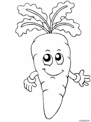 Раскраска морковь 5
