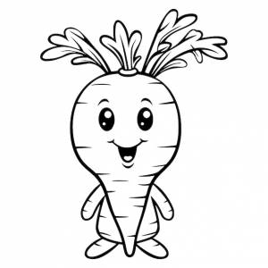 Раскраска морковь для детей