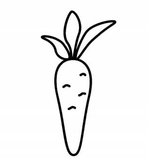 Раскраски Раскраска Морковь овощи