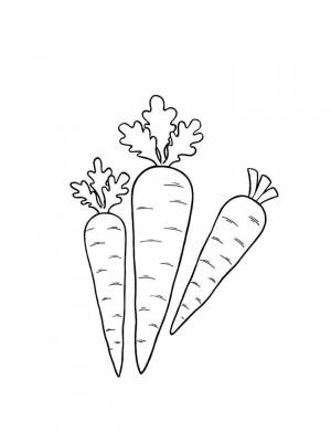 Раскраска Морковка  в формате  для детей