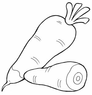 Раскраска Морковка