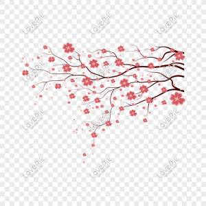 Вектор рисованной весенний цвет красный персик изображение_Фото номер 610125674_PSD Формат изображения_ru