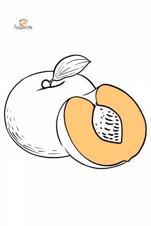 Раскраска Персик ♥ Раскрашивать Онлайн  !