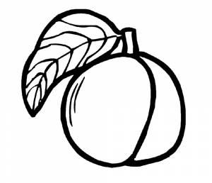 Раскраска Персик