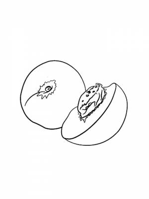 Раскраски Персик   в формате