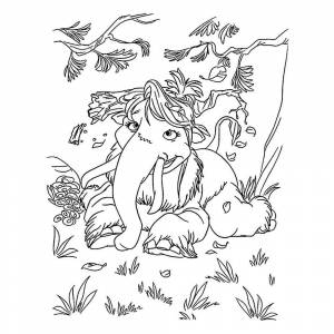 Раскраска Персик из ледникового периода