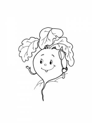 Картинка Свекла раскраска в формате  для детей